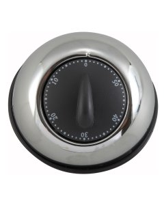 Winco TIM-78 Stainless Steel Long-Ring 60 Minute Mechanical Timer - 36/Case