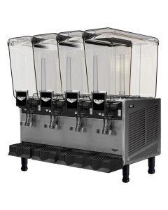 Vollrath VBBE4-37-F Premix Refrigerated Beverage Dispenser with (4) 5.28 gal. Bowls and Fountain Spray Circulation - 115v