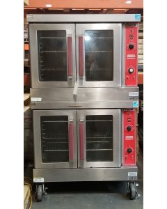Used Restaurant Equipment - Vulcan VC4GD Double Deck Gas Convection Oven 40" - 50,000 BTU per Deck