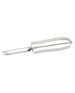 Winco VP-1 Straight Vegetable Peeler with 2-1/2" Stainless Steel Straight Edge Blade and Nickel-Plated Handle 6" - 24/Case