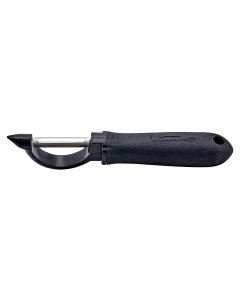 Winco VP-303 Straight Fruit & Vegetable Peeler with Stainless Steel Straight Edge Blade and Black Soft Grip Handle 7-1/2"