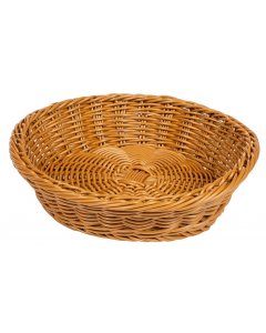 GET WB-1502-HY Designer Polyweave Round Serving Basket 11-1/2" dia. x 2-3/4"H - Honey - 12/Case
