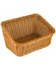 GET WB-1510-HY Designer Polyweave Bread & Bun Cascading Basket 9-1/4" x 13" x 4" & 7"H - Honey Brown