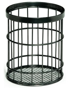 GET WB-55-MG Urban Renewal Metal Round Wire Basket 4-1/2" x 5-1/2"H - Gray - 6/Case