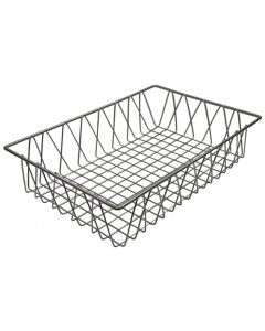 GET WB-954-SV POP Rectangular Wire Pastry Basket 18"W x 12"D x 4"H - Silver