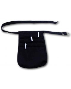 Jayhawk WP Waitress / Server Pouch with 3 Pockets & Adjustable Belt 7" x 12" - Black