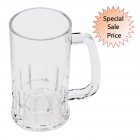 GET 00084-1-SAN-CL SAN Plastic Beer Mug 12 oz. - Clear - 24/Case