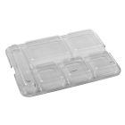 Cambro 10146DCWC135 Plastic Lid for 6 Compartment Trays, 10.25" x 14.25", Clear - 24ea/Case