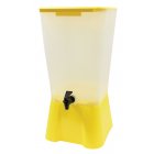 TableCraft 1055 Polypropylene Non-Insulated Beverage Dispenser with Translucent Single Bowl and Yellow Base 5 gal.