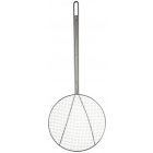 Browne 1309T Nickel-Plated Square Mesh Round Skimmer with 9" Dia. Blade and 14"L Loop Handle
