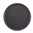 Cambro 1600CT110 16" Round Camtread Serving Tray - Fiberglass, Black Satin - 12ea/Case