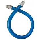 Dormont 16100BP48 Blue Hose Moveable 48" Gas Connector Hose with 1" Male/Male Couplings