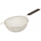 Browne 18098 Stainless Steel Fine Double Mesh Strainer with Plastic Handle 8" Dia.