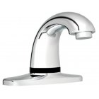 Rubbermaid 1818966 AutoFaucet Milano Single Hole Deck Mounted Hands-Free Sensor Faucet with 3-3/4" Spout, Thermostatic Mixing Valve, and Supply Hoses - Polished Chrome