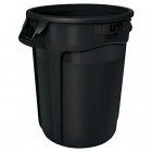 Rubbermaid 1867531 BRUTE Plastic Round Container without Lid 32 gal. - Black
