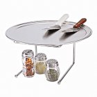 American Metalcraft 1900312 Chrome-Plated Steel Universal Pizza Pan Stand 12" x 12" x 7"H - Large