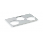 Vollrath 19193 Adapter Plate - 4 7/8" (2) 6 3/8" Hole For Inset, Stainless - 4ea/Case