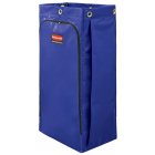 Rubbermaid 1966883 Janitorial Cart Vinyl Replacement Bag with Zipper 34 Gal. - Blue