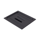 Cambro 20CWCH110 Camwear Food Pan Cover - Half Size, Flat, Handle, Black - 6/Case