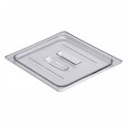 Cambro 20CWCH135 Camwear Polycarbonate Food Pan Cover with Handle - 1/2 Size - Clear