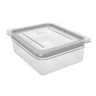 Cambro 20CWGL135 Camwear GripLid Polycarbonate Flat Food Pan Cover - 1/2 Size - Clear