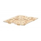 Cambro 20HPD150 H-Pan High Heat Food Pan Drain Tray - 1/2 Size - Amber