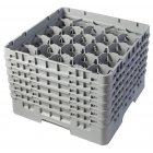 Cambro 20S1114151 Camrack 20-Compartment Full Size Glass Rack with (6) Soft Gray Extenders 11-3/4"H - Soft Gray - 2/Case