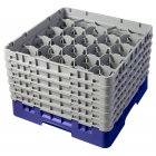 Cambro 20S1114414 Camrack 20-Compartment Full Size Glass Rack with (6) Soft Gray Extenders 11-3/4"H - Teal - 2/Case
