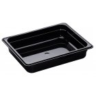 Cambro 22HP110 H-Pan Plastic High Heat Food Pan 2-1/2" Deep - 1/2 Size - Black