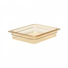 Cambro 22HP150 H-Pan Plastic High Heat Food Pan - 1/2 Size, 2-1/2" Deep - Amber