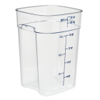 Cambro 22SFSPROCW135 22 qt CamSquare FreshPro Food Container - Polycarbonate, Blue Graduation