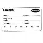Cambro 23SLB250 StoreSafe Dissolvable Food Rotation Label 2" x 3" - White - 250/Roll