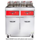 Vulcan 2ER50DF Two Bank Electric Floor Fryer with Digital Controls and KleenScreen Filtration - Holds 100 lbs. - 208v/3-ph, 17kW