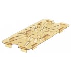 Cambro 30HPD150 H-Pan High Heat Food Pan Drain Tray - 1/3 Size - Amber