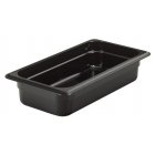 Cambro 32HP110 H-Pan Plastic High Heat Food Pan 2-1/2" Deep - 1/3 Size - Black