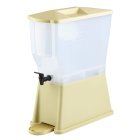 TableCraft 356DP Slimline Non-Insulated Polypropylene Beverage Dispenser with Single Translucent Bowl 3 Gal. - Almond
