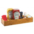 Cal-Mil 3669-99 Madera 3-Section Reclaimed Wood Condiment Table Cady / Organizer 15-3/4"W x 5"D x 2-1/2"H