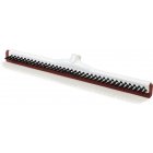Carlisle 36781800 Flo-Pac Floor Dual Squeegee / Brush  Head with Red Neoprene Foam Blade, Bristles and Plastic Frame 18"