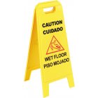 Carlisle 3690000 Wet Floor Safety Sign - 11x25" 2 Sided, Yellow,6ea/cs