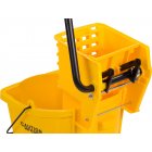 Carlisle 3690804 Carlisle 26 qt Mop Bucket Combo - Side Press Wringer, Polyethylene, Yellow  