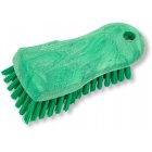 Carlisle 40521EC09 Sparta Color Coded Cutting Board / Hand Scrub Brush with Polyester Bristles and Plastic Block 6" - Green