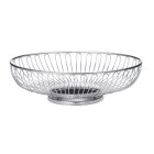 TableCraft 4176 Chalet Chrome Plated Steel Oval Wire Serving Basket 11-3/8" x 8" x 3-1/4"