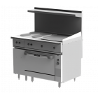 Vulcan EV48-S-4FP24G240 Endurance Electric Range with Four French Plates, 24" Griddle & Standard Oven Base 48" - 240V