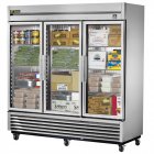 True TS-72FG-HC~FGD01 3-Section Left/Right/Right Hinged 3 Glass Door Reach-In Freezer 78" - 115/208-230v