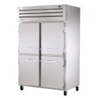 True STA2DT-4HS Spec Series 2-Section 4 Solid Half Door Dual Temp Reach-In Refrigerator / Freezer 52" - 56 Cu. Ft. - 115v