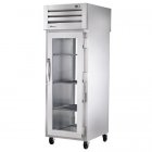 True STA1RPT-1G-1S-HC Spec Series 1-Section 1 Glass Door Front / 1 Solid Door Rear Pass-Thru Refrigerator 27" - 31 cu. ft. - 115v