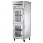 True STA1RPT-2HG-1G-HC Spec Series 1-Section 2 Glass Half Door Front / 1 Glass Door Rear Pass-Thru Refrigerator 27" - 31 cu. ft. - 115v