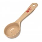 Carlisle 436206 Measure Miser Plastic Perforated Portion Spoon with Flat Bottom and Short Handle 2 oz. - Beige