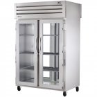 True STR2RPT-2G-2G-HC Spec Series 2-Section Glass Door Front / Glass Door Rear Pass-Thru Refrigerator 52" - 56 cu. ft. - 115v