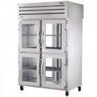 True STG2RPT-4HG-2G-HC Spec Series 2-Section Glass Half Door Front / Glass Full Door Rear Pass-Thru Refrigerator 52" - 115v